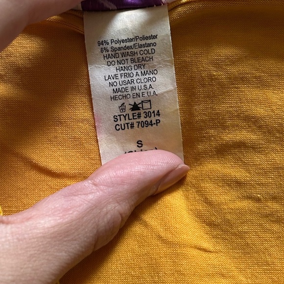 Deadstock Y2K Logos Orange Yellow Lace Neck Baby Tee - Picture 4 of 4